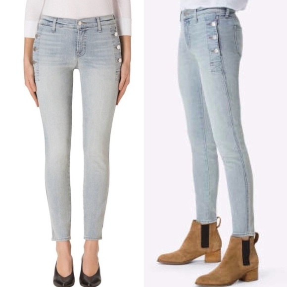 J BRAND Womens Jeans Zion Skinny Denim Clean remnant Light Wash 3 Button Sz 29 - Picture 1 of 12